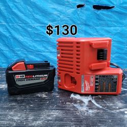 Milwaukee High Demand 9ah Battery & Charger 
