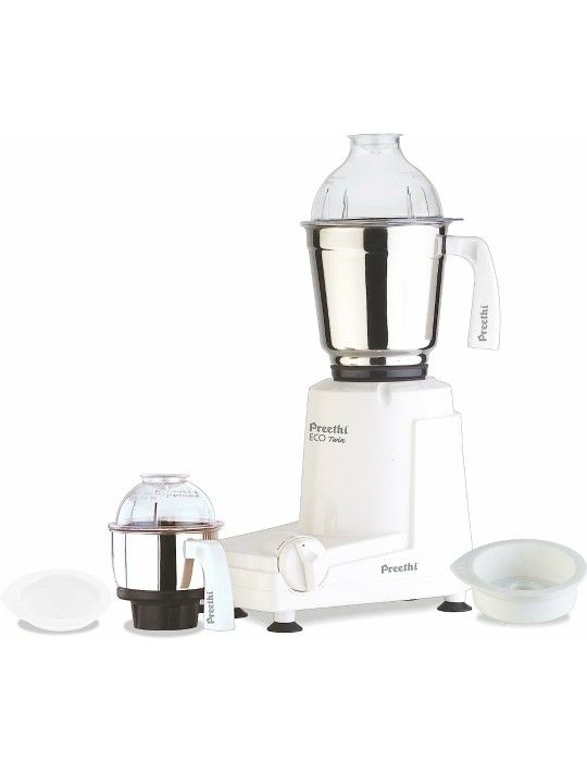 Preethi Eco Twin Jar Mixer Grinder, 550-Watt