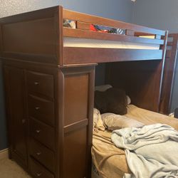 Wooden Loft Bed With Stairs/storage