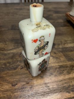 Vintage Playing Card Design Decanter/Bottle