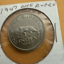1947 British India One Ruoee the Year India Got Independence From The British One  Side British One Side India 