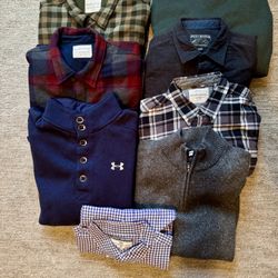 Men’s XXL Flannels and Under Armour Shirts