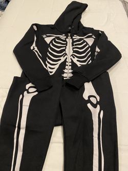 Men Halloween Black Skeleton Onesies