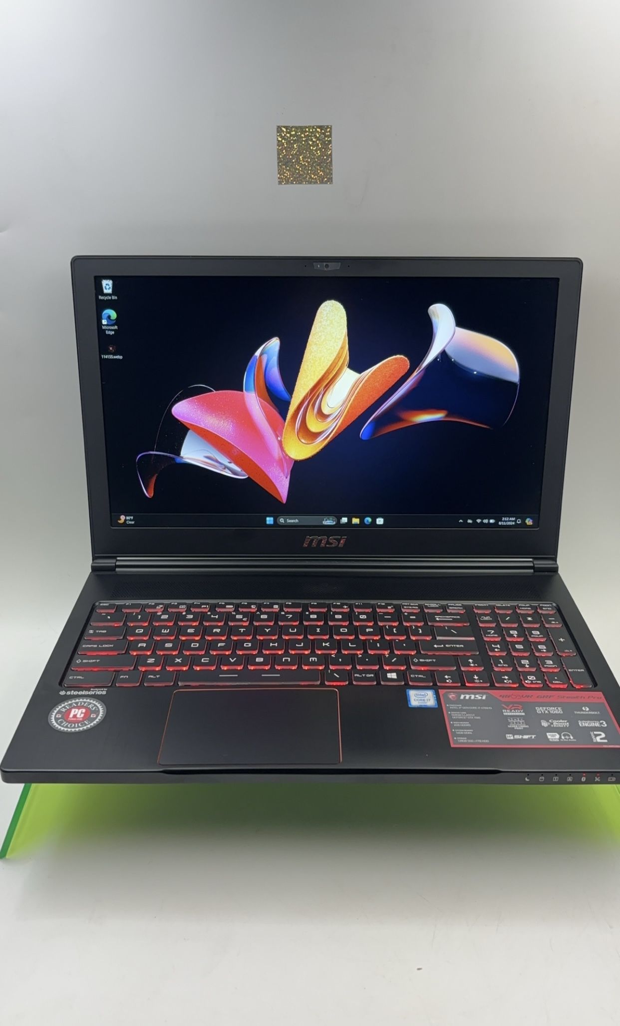 MSII GS63VR 7RF 15.6" i7-7700HQ 2.8GHz 16GB RAM 128GB SSD 750GB HDD GTX 1060