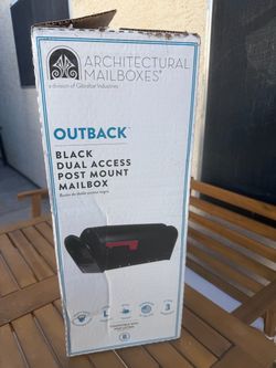 Architectural Mailboxes Outback Black Dual Access Mailbox – New