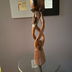 African Carved Unity Statue