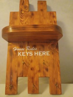 Key holder with shelf