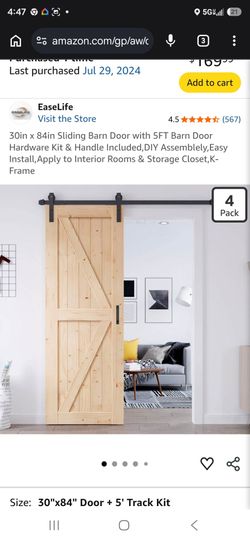 Sliding barn door comes with rail quartz hill