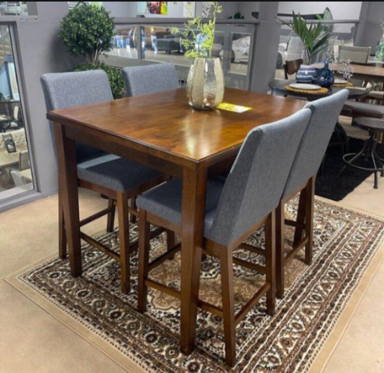 pc Counter Height Dining Set Mid Century Modern