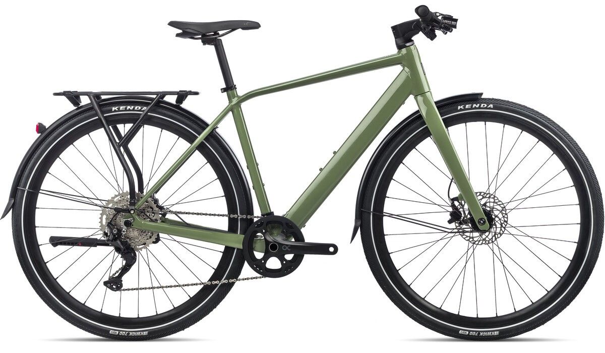 Orbea Vibe H30 EQ 20mph Commuter E-Bike (2023) – Very Low Mileage, Like New, Olive Green, Extras