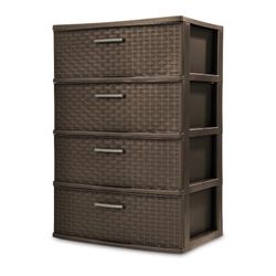 4 plastic drawers