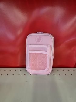 Pink Small Zip Pouch with Mesh Pocket