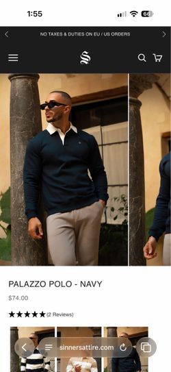 Sinners navy polo