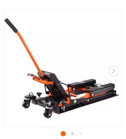 NEW IN BOX Shop SKYSHALO Steel Hydraulic Motorcycle Jack Stand, 1500 lbs. ATV Scissor Lift Jack, 4.7 in. 15 in. Scissor Lift Jack Stand