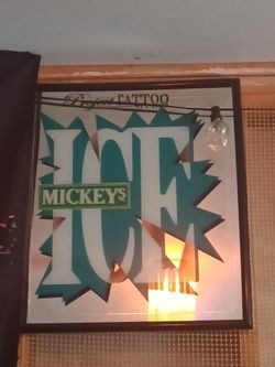 Mickeys Ice Mirror Sign