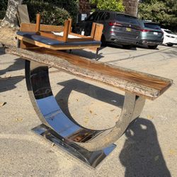 Live Edge Wood Console Table 