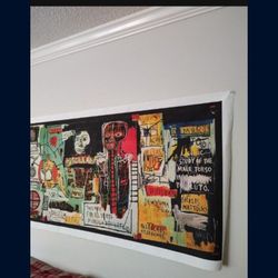 Large Basquiat Canvas Print 31 "X 58" length 