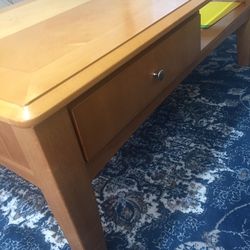 Nice Wood And Mirror Coffee Table