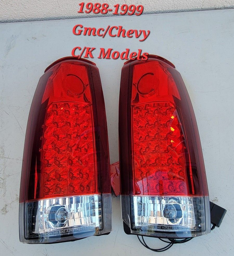 88-99 Chevy Gmc CK Models LED Taillights Luces Traseras Calaveras Focos Luces Chevrolet Obs C10
