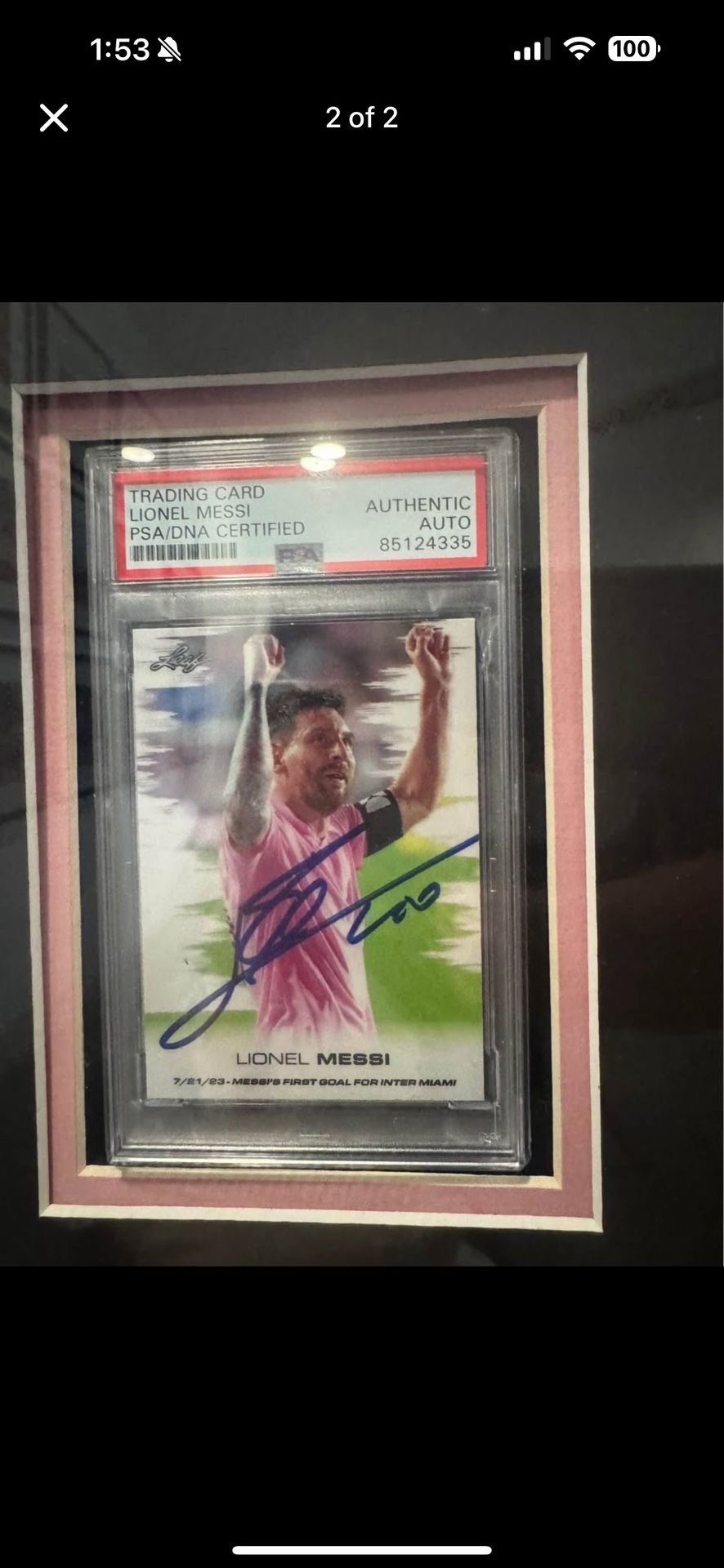 Pokemon Trade Lionel Messi on Card autograph