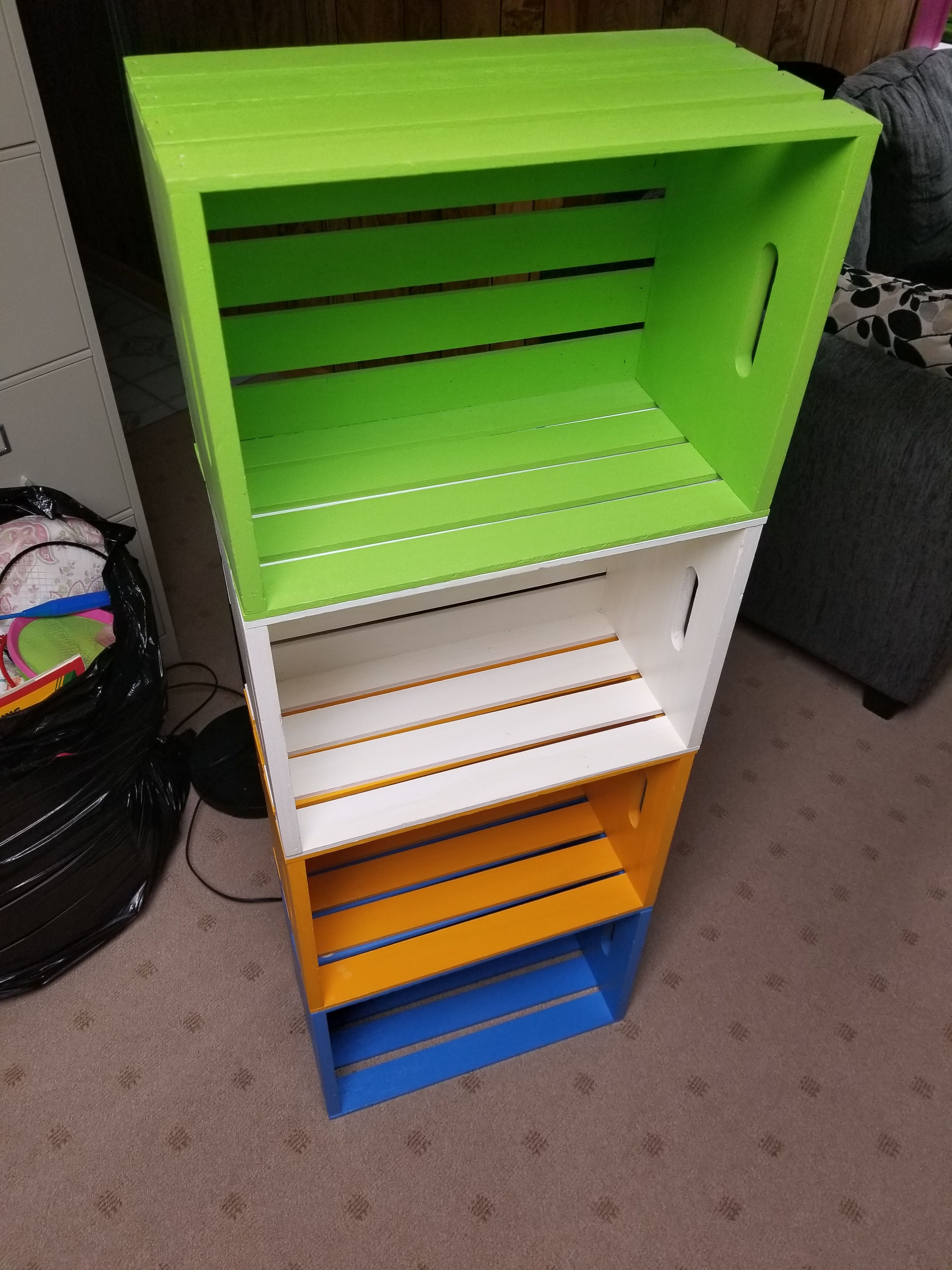 Craft crate shelf or toy bin