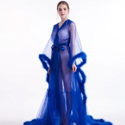 Blue Fur Robe 