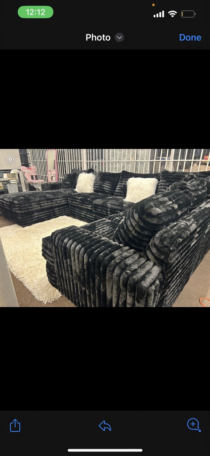 Brand New Comfy Super Plush Corduroy Sectional Set