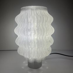 Crystal And Paper-shade White Lamps