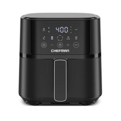 New Other Chefman 4 QT Compact Air Fryer With Touchscreen Controls, Black
