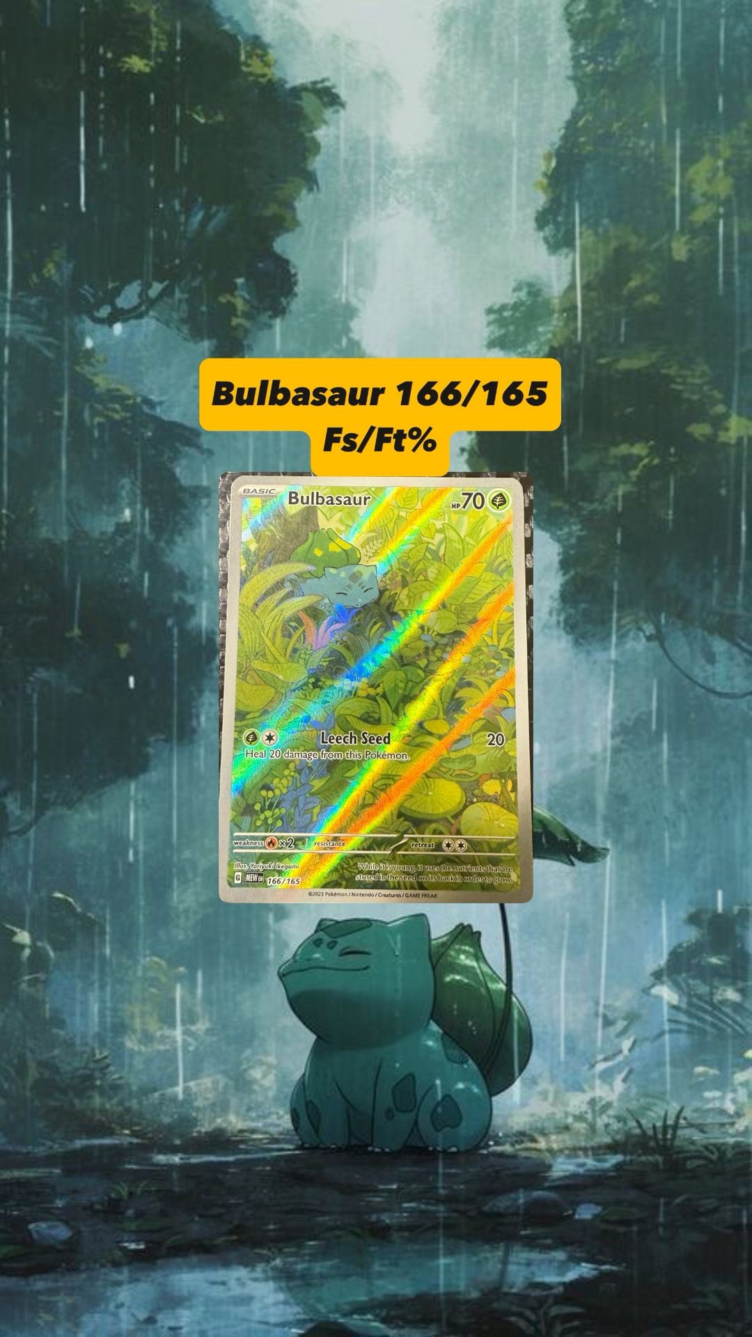 Bulbasaur 166/165 Pokemon card