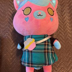 Krew District Rainbow Unicorn Teddy Plush Stuffed Animal 12” w/Dress And Purse