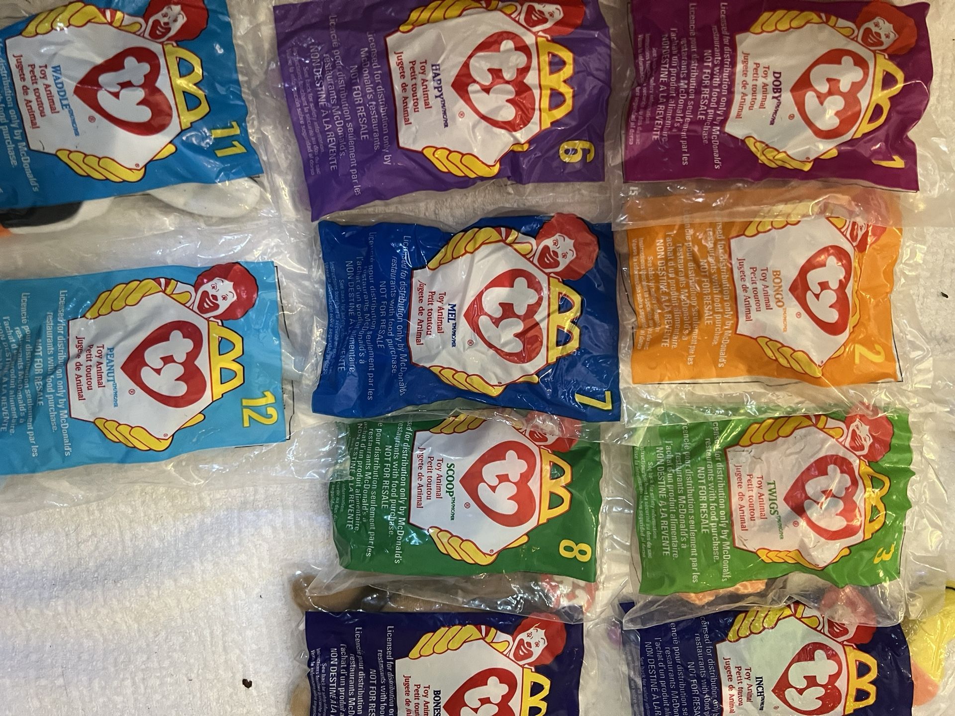 1998 McDonald’s Teennie Beanies (full set Beanie Babies) 