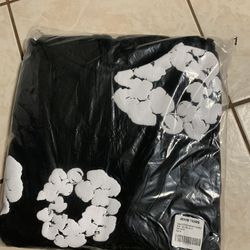 Black/white Denim Hoodie 
