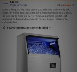 Máquina de Hielo Comercial 200 lbs/24 horas nueva en su caja