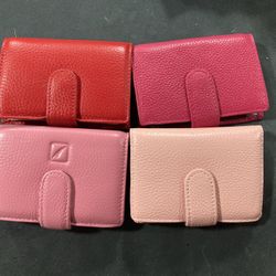 Calf leather card folder wallet