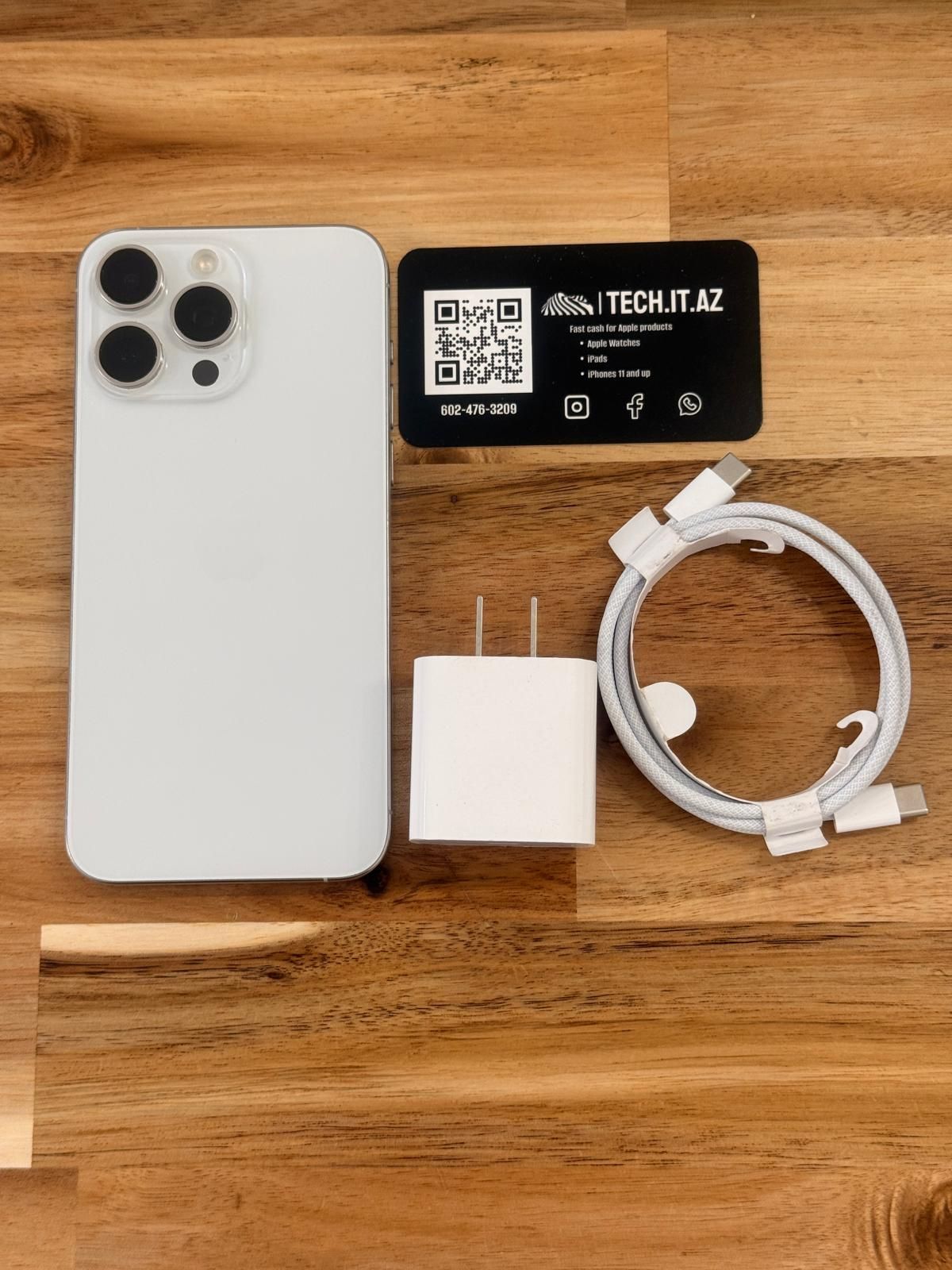 📱 iPhone 15 Pro Max | 512GB | White Titanium | Unlocked (Any Carrier)