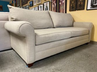 BASSET Tan Rolled Arm Sofa