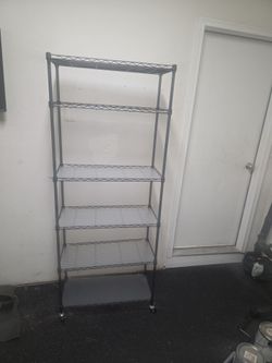 6-Tier Metal Wire Shelving Unit with Wheels