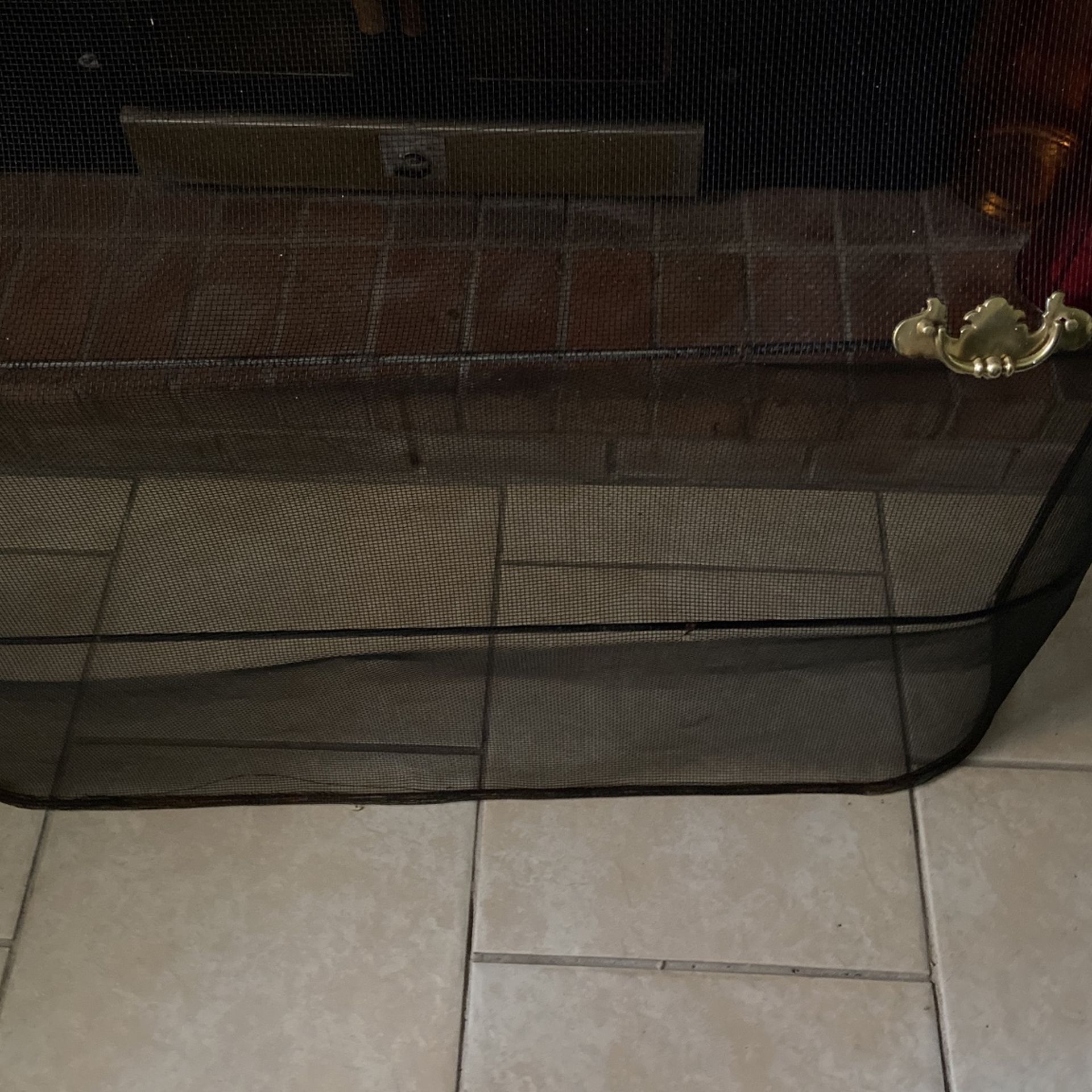 Metal fireplace protection shield