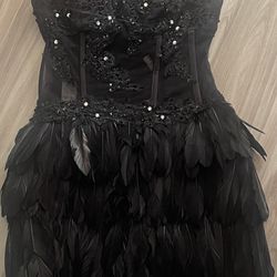Black short prom dress