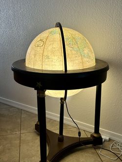 Vintage 16" Replogle Heirloom Rolling Wood Illuminated Art Deco