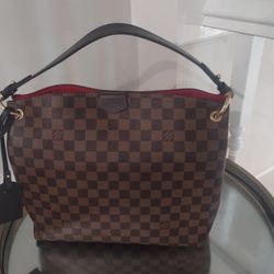 Louis Vuitton Graceful PM Ebene Damier Hobo Handbag