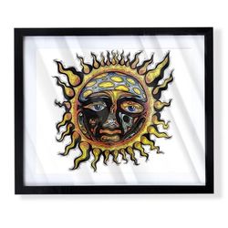 Sublime Band Sun Art Piece On Black Frame