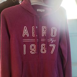 Aeropostale  Zip Up Hoodie Pink Sequin Y2K Size L