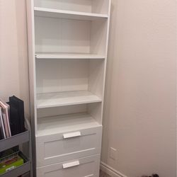 2 white shelves