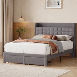 Full Size Upholstered Platform Bed