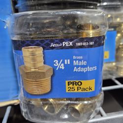 Apollo
3/4 in. Brass PEX-B Barb x MNPT Adapter Pro Pack (25-Pack)