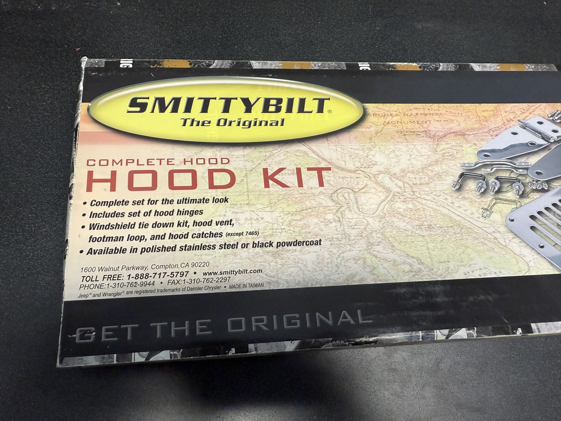 Smitty Built Jeep YJ Chrome Hood Set. 