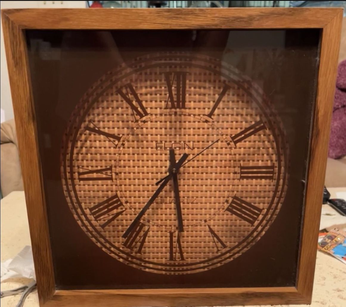 Elgin Wooden Clock