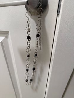 Black and silver circle Necklace